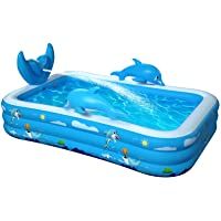 VOXON Piscina Hinchable- Piscina Niños y Familia- 250x180x55cm Piscina Grande de Jardín- PVC- Durable y Seguro para…
